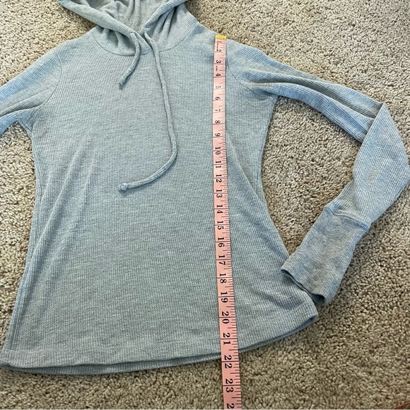 Spritual Gangster Waffle Knit Pullover Hoodie Grey Size XS - Picture 7 of 8